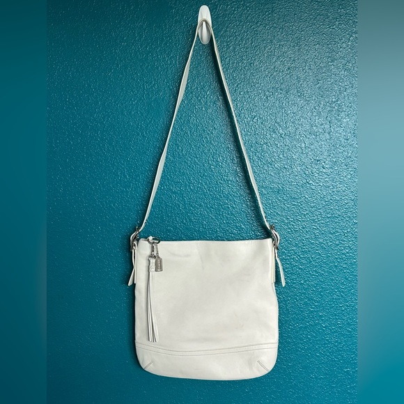 Coach Vintage Y2K SoHo Slim Duffle Legacy White Leather Shoulder Crossbody Bag - Picture 3 of 14